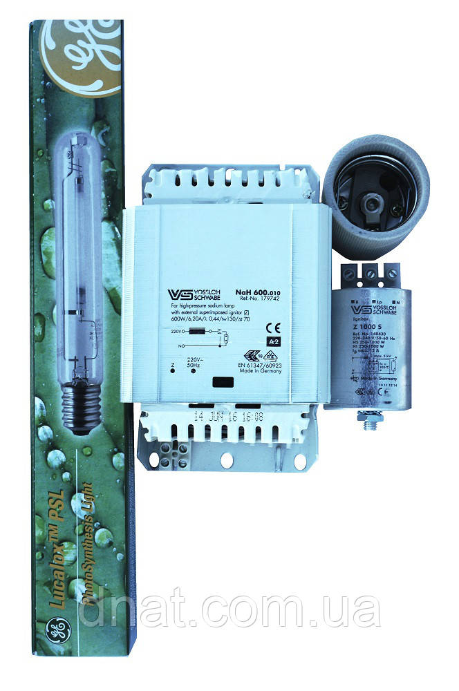 Комплект для рослин Vossloh Schwabe 600W + Osram Plantastar 600W фітолампа, фото 1