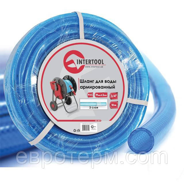 Шланг для поливу 3/4 30 м 3-х шаровий армований PVC Intertool GE-4075