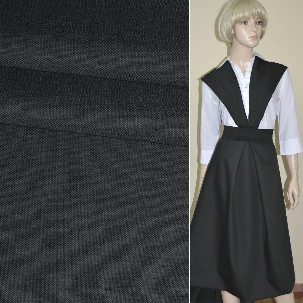 Вовна костюмна з шовком сіра темна PHILIPP, ш.155