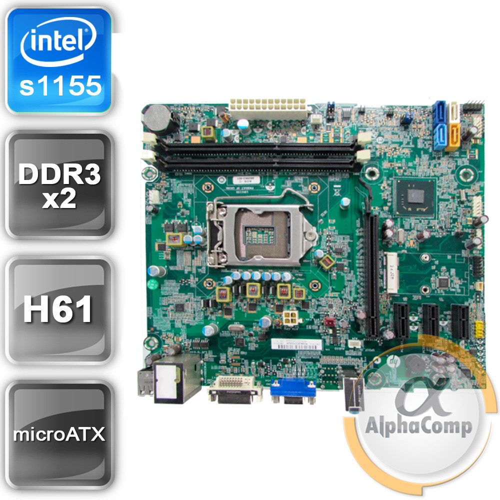 Материнська плата HP H-CUPERTINO-H61-uA TX 3.10 (s1155/H61/2xDDR3) БУ