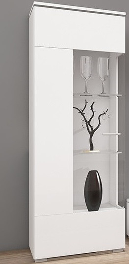 Вітрина Luxus AAAA MEBLE білий/білий глянець, фото 1