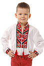 Вишиванка для хлопчика з червоно-чорною вишивкою 110-152 см, фото 2