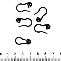 Шпилька англійська грушовидна 23 мм пластик чорна (56201.001)