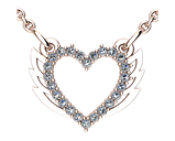 Підвіска - срібний кулон Серце з крилами, фото 2