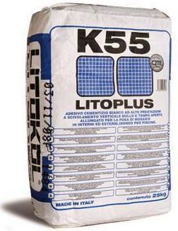 Litoplus K55 - морозостойкий, белый, цементный клей - фото 1 - id-p602193460