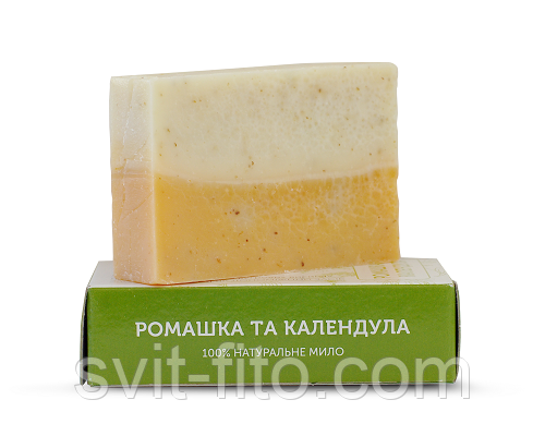 Мило натуральне Ромашка та календула ЯКА 75 г, фото 1
