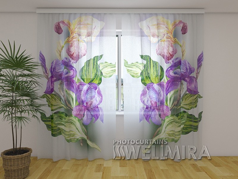 ФотоТюль Воздушные Ирисы — Купить Недорого на Bigl.ua (679588494)