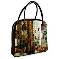 Сумка жіноча велика Oxford New York street 32x30x9 см (OXF_16S042_TBR)