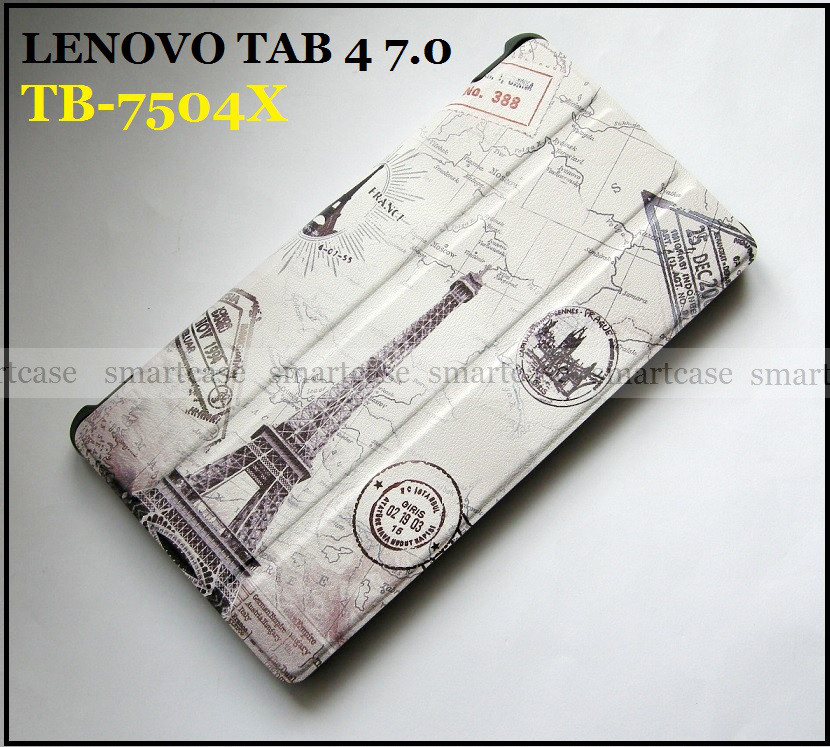 Ейфелева вежа (Paris) чохол книжка Lenovo Tab 4 7.0 Tb-7504X ультратонкий екошкіряний