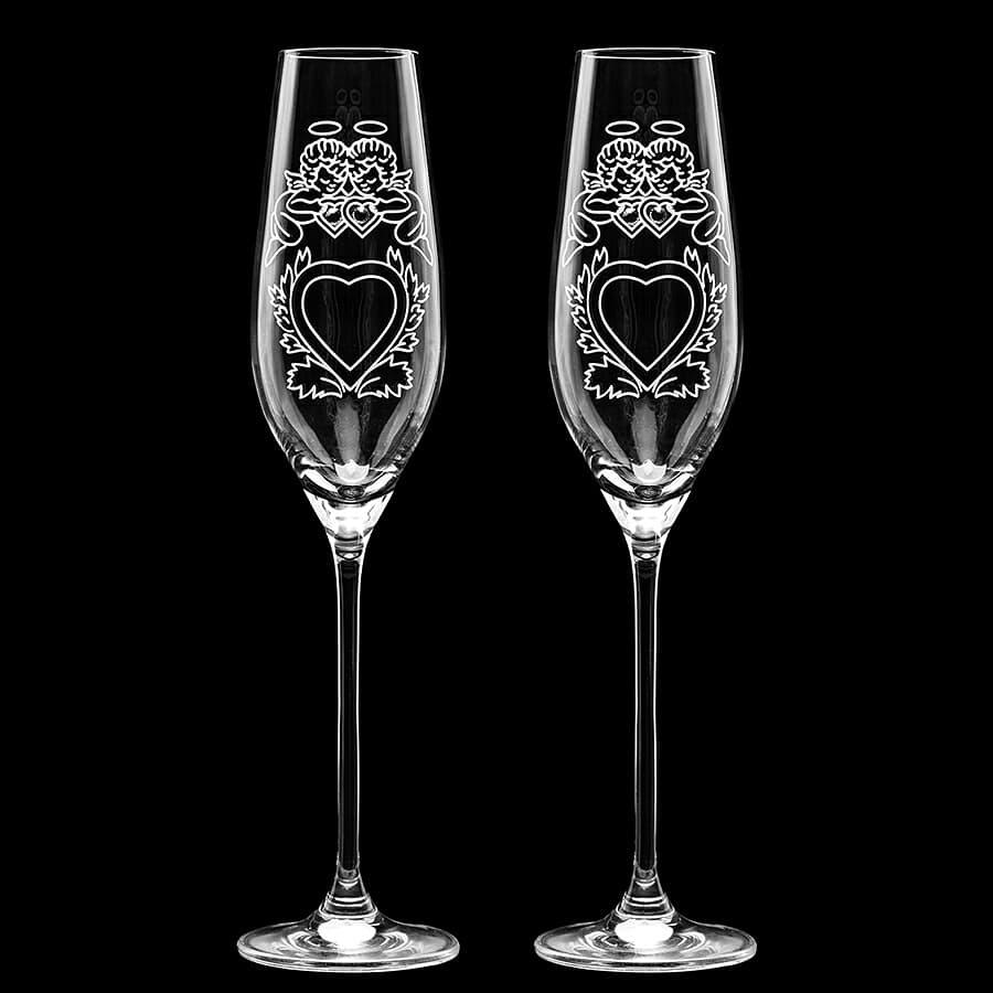 Весільні келихи для молодих з Swarovski "Ангелочки"