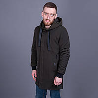 Чоловіча демісезонна куртка (подовжена),зеленого кольору