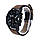 Чоловічі годинники PINBO чорний з коричневим ремінцем, фото 2