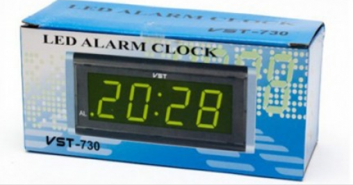 Настольные электронные LED часы, будильник VST CX 730-1, 730-2, 730-3 выбор цвета подсветки - фото 2 - id-p679668744