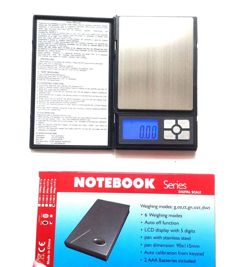 Ювелірні Ваги Notebook 500г крок 0,01 г