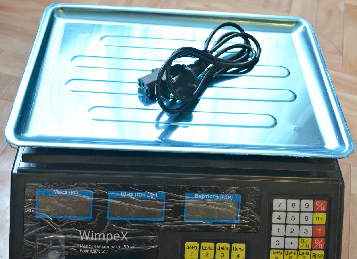 Электронные торговые весы Wimpex 50 кг со счетчиком цены - фото 4 - id-p679670997