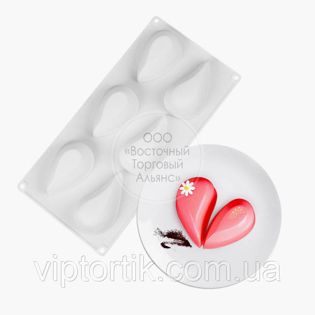 Форма силіконова для мусових тортів — Drop — 16х32 см, фото 1