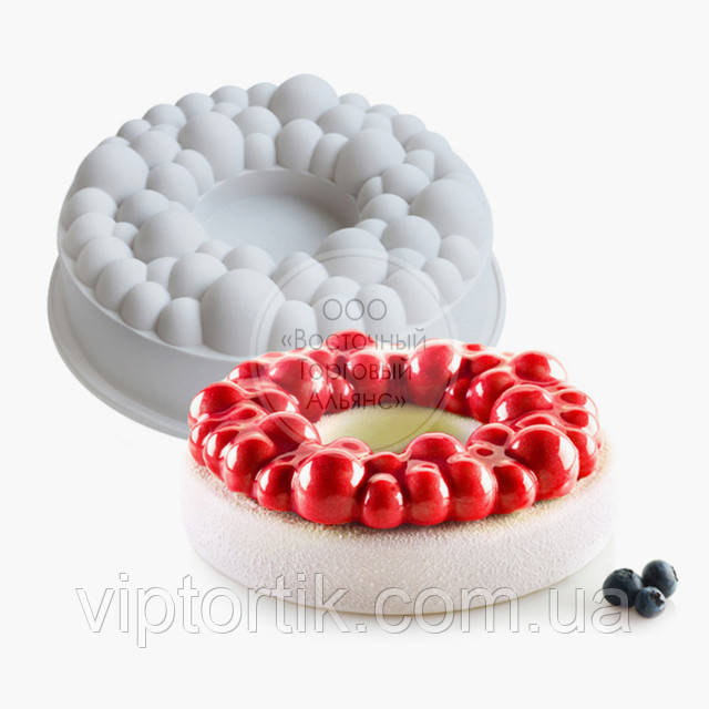 Форма силіконова для мусових тортів — Bubble Crown — 24 см, фото 1