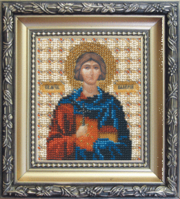 Набор для вышивки бисером "Икона святой мученик Валерий" Б-1070