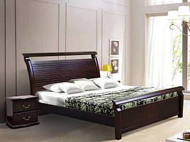 Ліжко півтраспальне з натурального дерева в спальню Юка-2 120*200 Єлісєєвські меблі