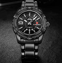 Чоловічий стильний годинник Naviforce Yacht SuperBlack, фото 3
