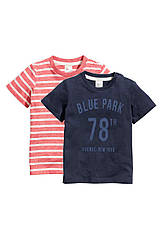 Дитячі футболки для хлопчика (набір 2 шт.) 9-12 місяців