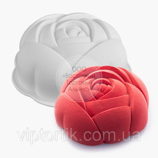 Форма силіконова для муссовых тортів - Rose - 17 см, фото 1