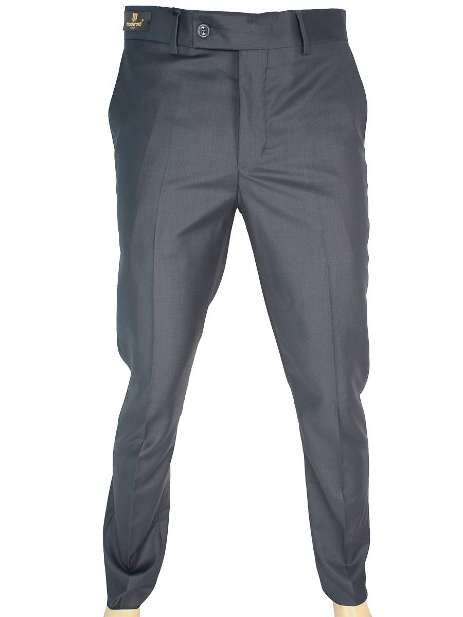 Чоловічі завужені класичні брюки Monzeratti Slim dark grey темно-сірого кольору
