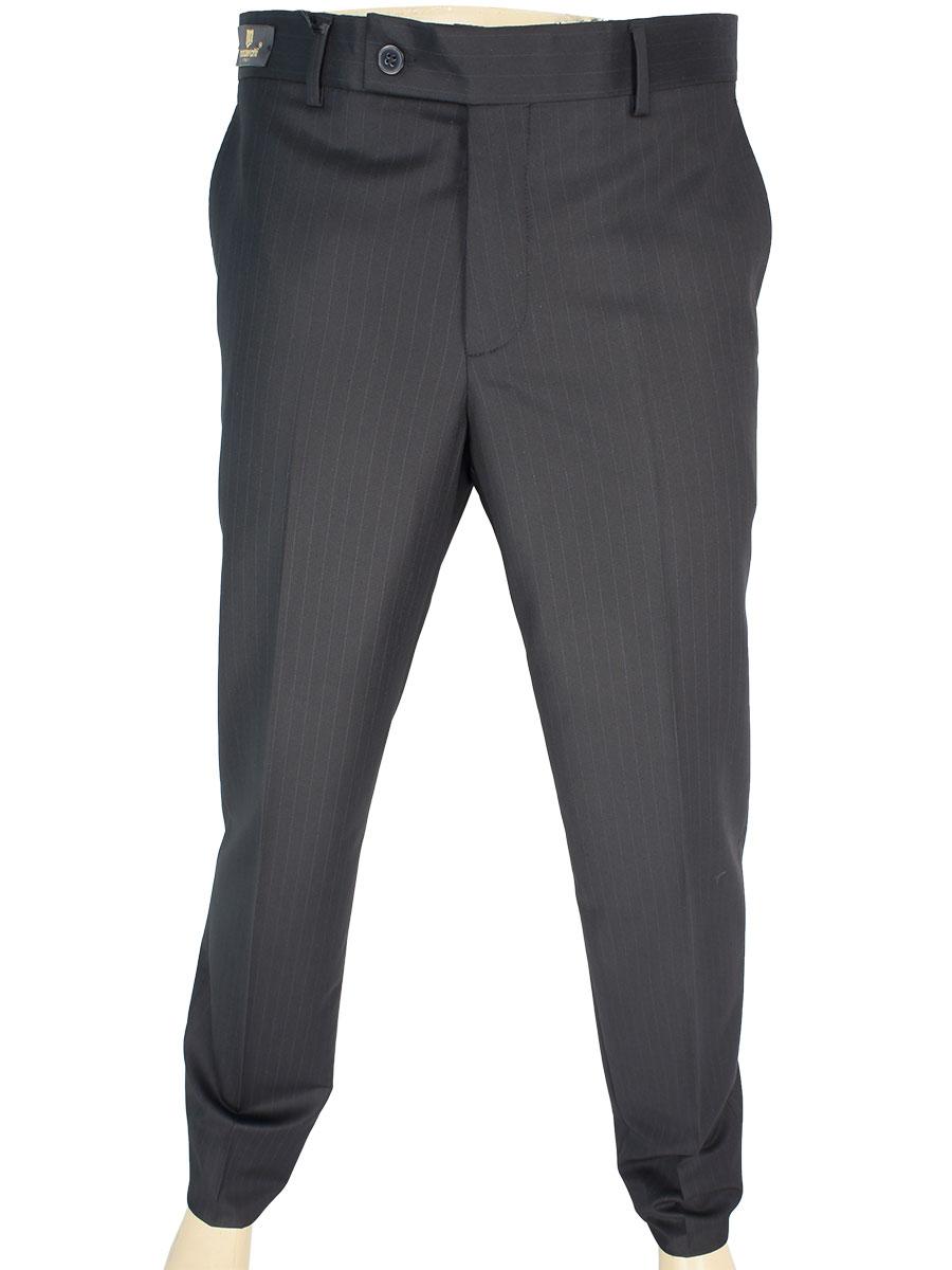 Чорні чоловічі класичні брюки Monzeratti G-6 Classic black strip в смужку