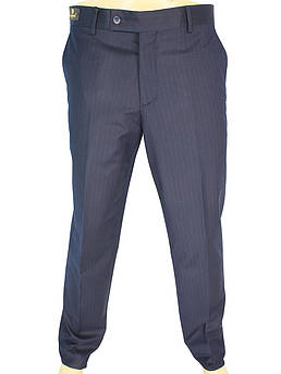 Чоловічі класичні темно-сині брюки Monzeratti G-6 в полоску