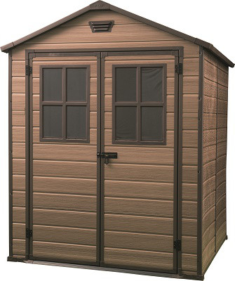 Сарай садовий Scala 6x8 пластик Коричневий 1850*2360*2270 мм (Time EcoTM)