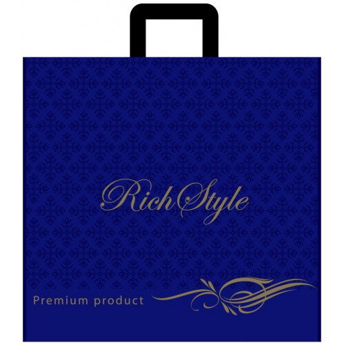 Пакет петля 45*43 Орнамент синій