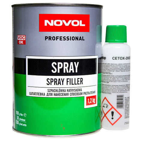 Шпаклівка що розпилюється (рідка) Novol SPRAY 0,8 л, фото 1