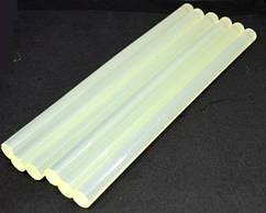 12-00-218. Термоклей діаметр 7 мм, довжина - 300 мм, прозорий, в упаковці 1кг