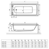 Акрилова ванна Excellent AQUARIA 140х70, фото 3