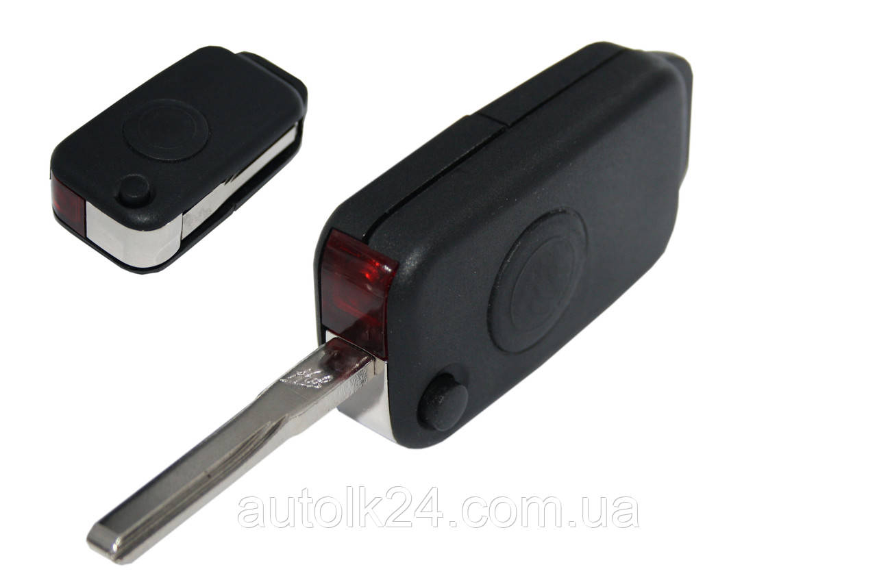 Корпус викидного ключа 1 кнопка для Mercedes W168 W202 W208 W210 Лезо HU 64