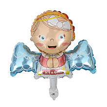 Кулька фольгована фігура " Ангелочок дівчинка" розмір: 44 * 40 см.