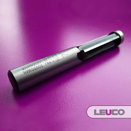 12,7х38,1х92,5х12 z=3 Кінцева фреза Leuco для обробки крайки з напайними ножами і нижнім підшипником, фото 1