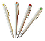 Ручка пластикова для лазерного трансферу біла з жовтою краплею, фото 2