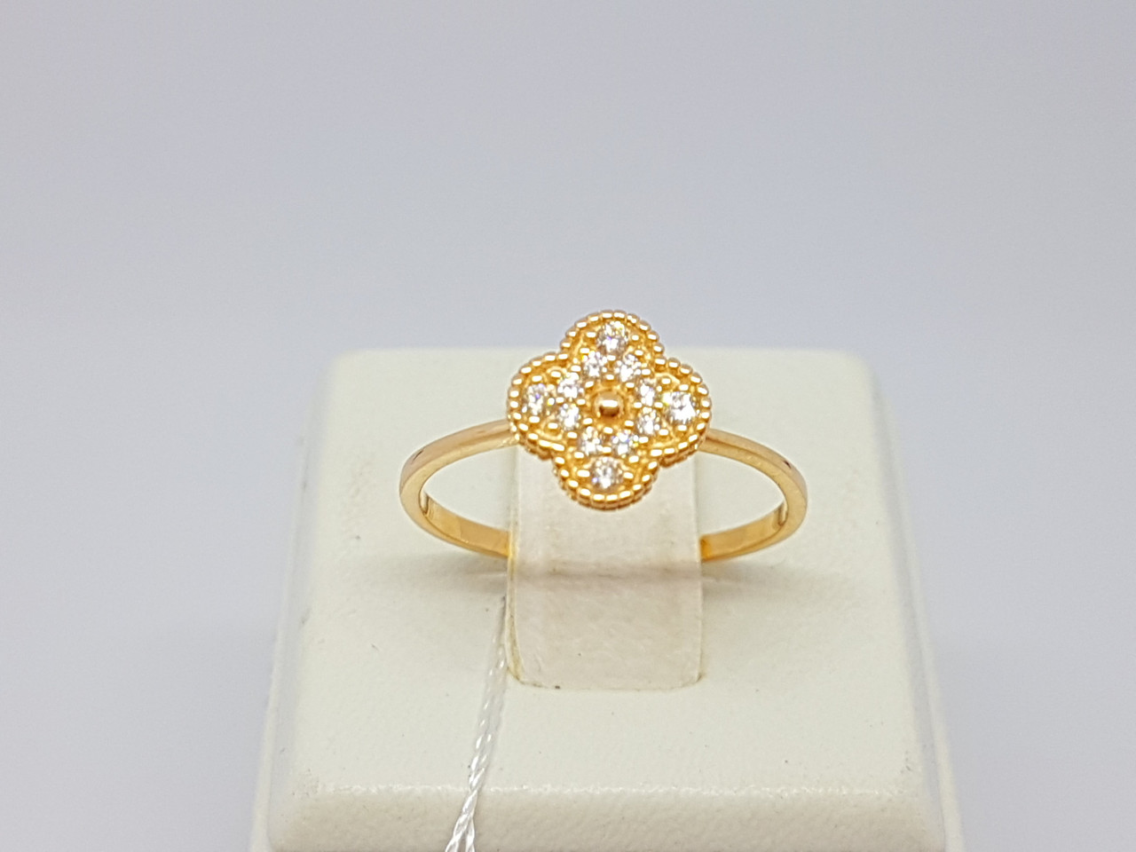 Золоте кільце з фіанітами. КВ1138И 16,5, фото 1