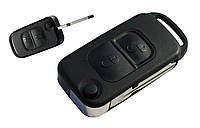 Корпус викидного ключа 2 кнопки Mercedes Benz W168 W202 W208 W210 Лезо HU 39