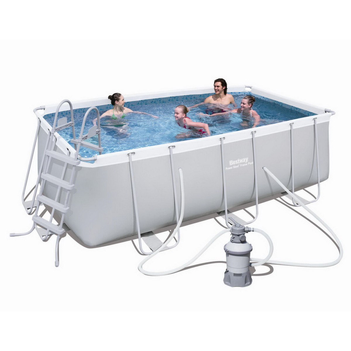 Каркасний басейн Bestway 56457 (412х201х122) з пісочним фільтром, фото 1