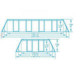 Каркасний басейн Bestway 56465 (549x274x122 см) з картриджним фільтром, драбиною та тентом, фото 4
