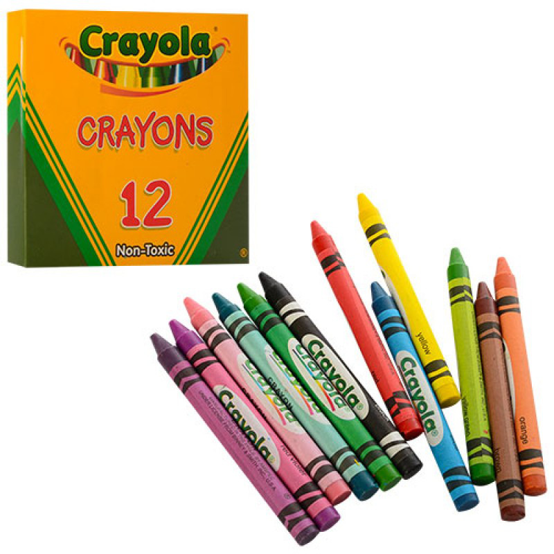 Crayola цветные восковые мелки карандаши, в наборе 12 цветов, Крайола - фото 1 - id-p680109472