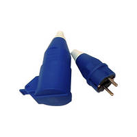 Роз'єм груша 1ф 16А (вилка+розетка) синя TUNA ST 144