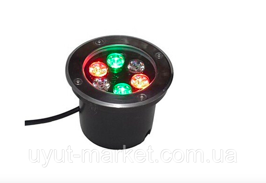 Тротуарний світильник 6 Вт 6 LED RGB кольоровий LM11