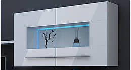 Вітрина навісна Jet Set AAAA MEBLE білий/білий глянець