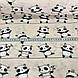 Бязь дитяча панди на смужці на пудровому (Е-0015), фото 3