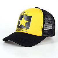 Кепка Тракер Звезда (Star) с сеточкой, Унисекс WUKE One size Желтый