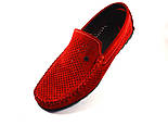 Чоловічі мокасини червоні замшеві з перфорацією Rosso Avangard Special Red Perf, фото 2
