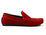 Чоловічі мокасини червоні замшеві з перфорацією Rosso Avangard Special Red Perf, фото 6